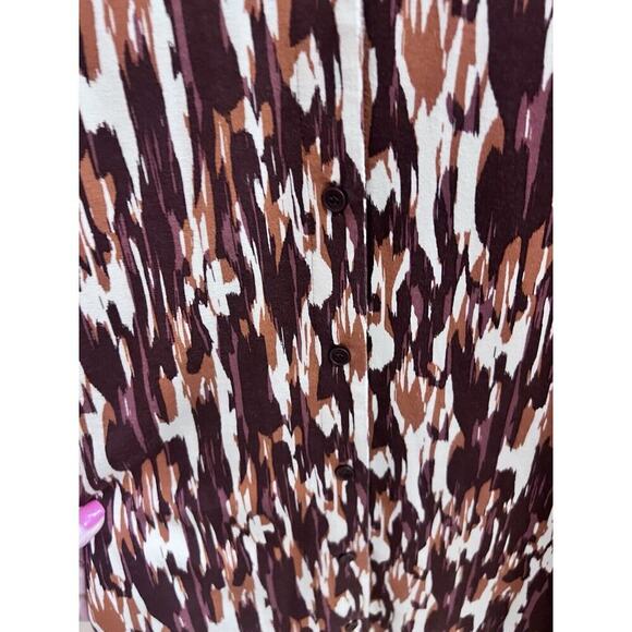 Garnet Hill Brown Knee Length Button Front Knit Tank Dress Sz L - Picture 2 of 7